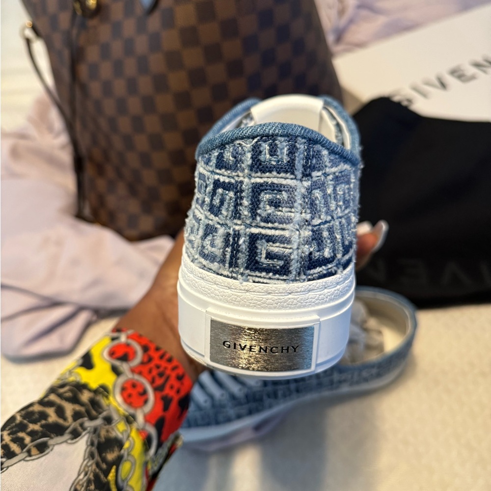 Denim and White Givenchy Sneakers Size9 - Picture 6 of 9